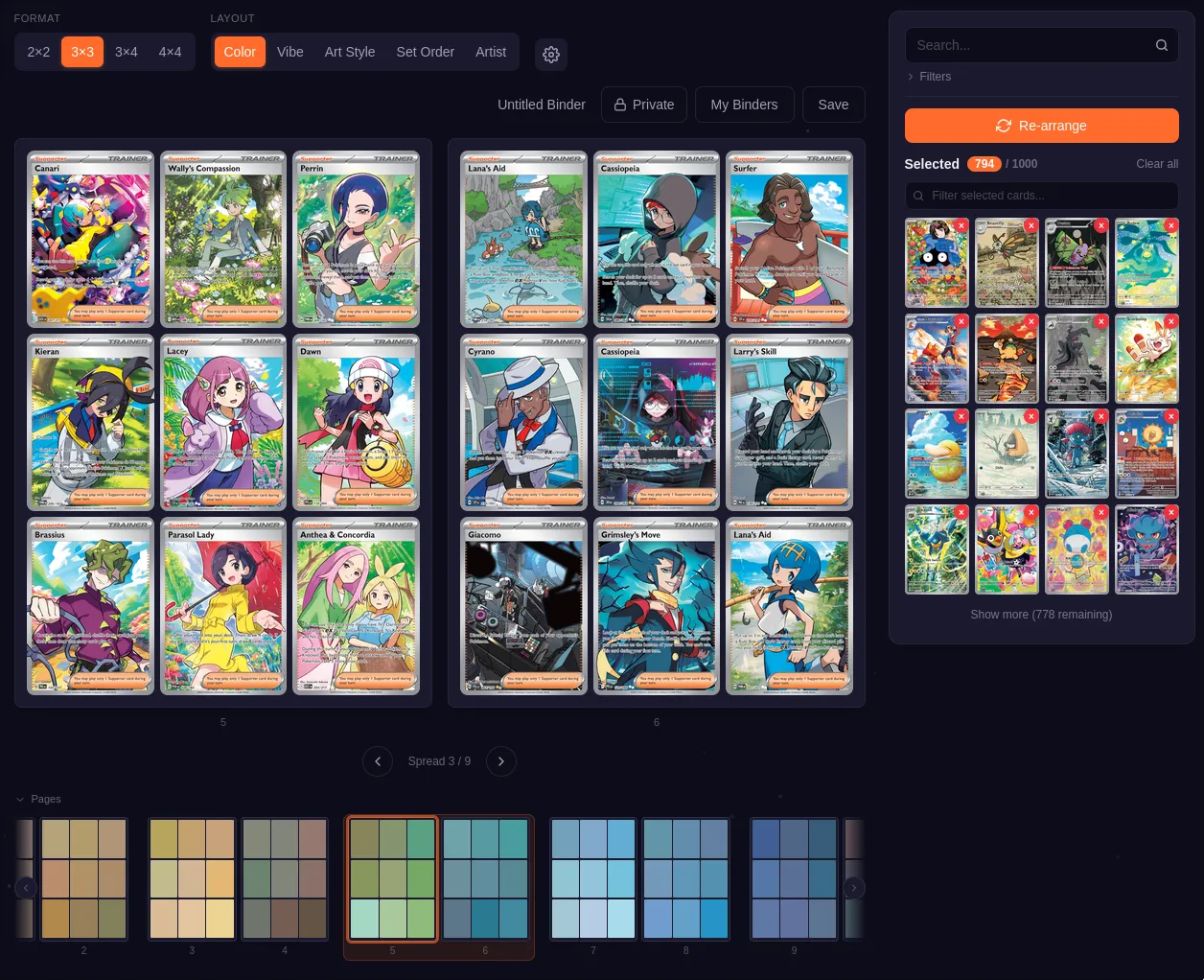 BinderBloom builder interface